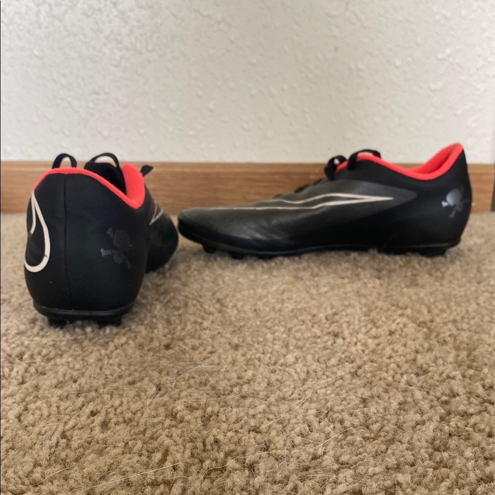 Black and Pink Soccer Cleats